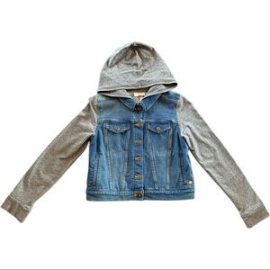 Matilda Jane Clothing Denim and Knit Jacket. Gently worn.